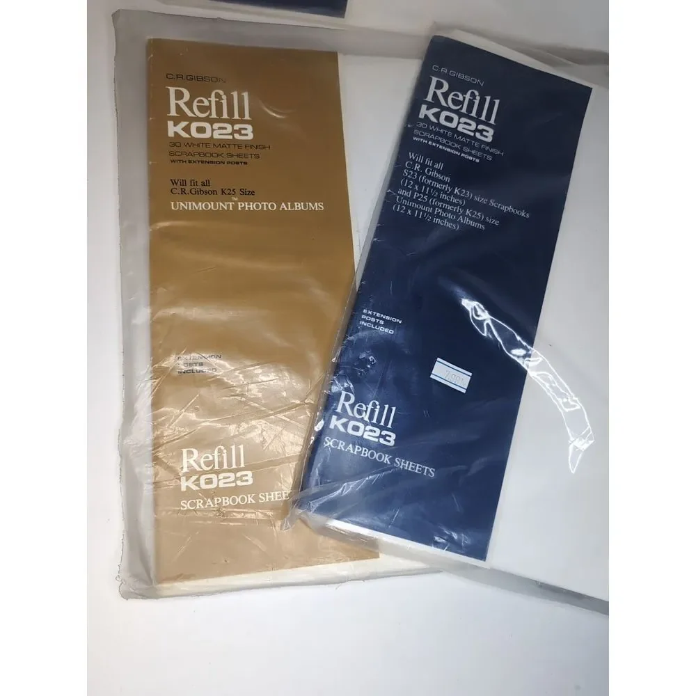C.R. Gibson Refill K023 White Matte Finish 4 Total Packs - 114 Total Pages READ‎